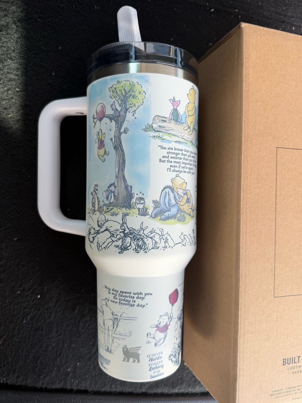 Stanley Winnie the Pooh White Travel Mug - Picture 2 of 4